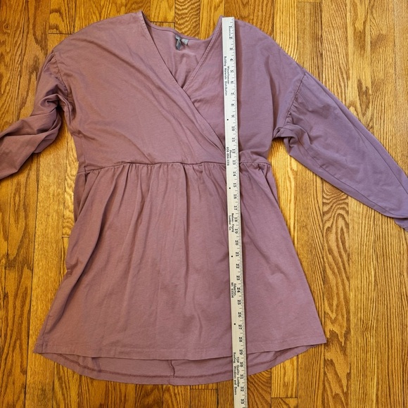 ASOS Women’s Pink V Neck Long Sleeve Dress 100% Cotton Size 4 - Picture 11 of 11